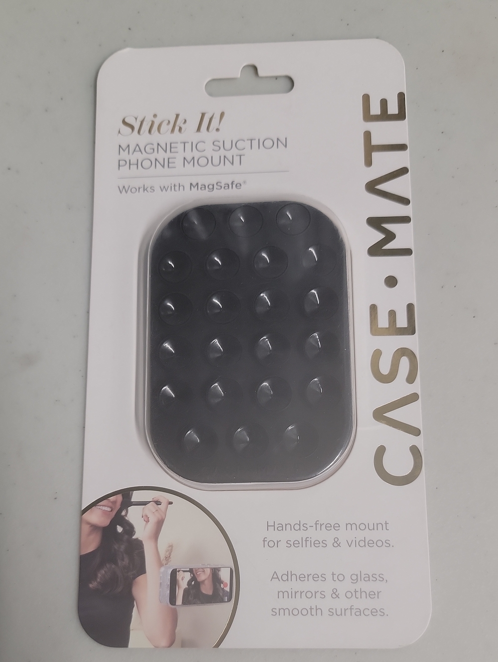 case-mate Stick It! Magnetic Suction Phone Mount - Black